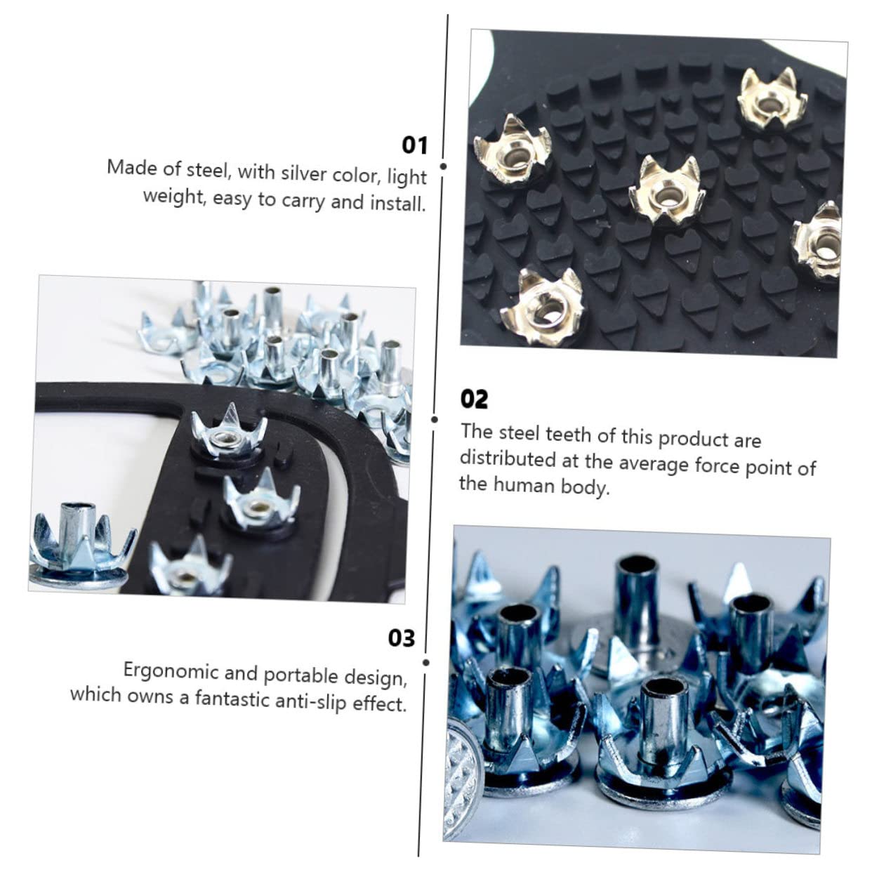 30 Pcs Ramponi Chiodi Ramponi Picchi Arrampicata Antiscivolo Punta Scarpe Invernali Punte Nevaio Scarpa Chiodo Chiodo Della Scarpa A Spillo Antiscivolo Scarpa Peg Acciaio Scarpe