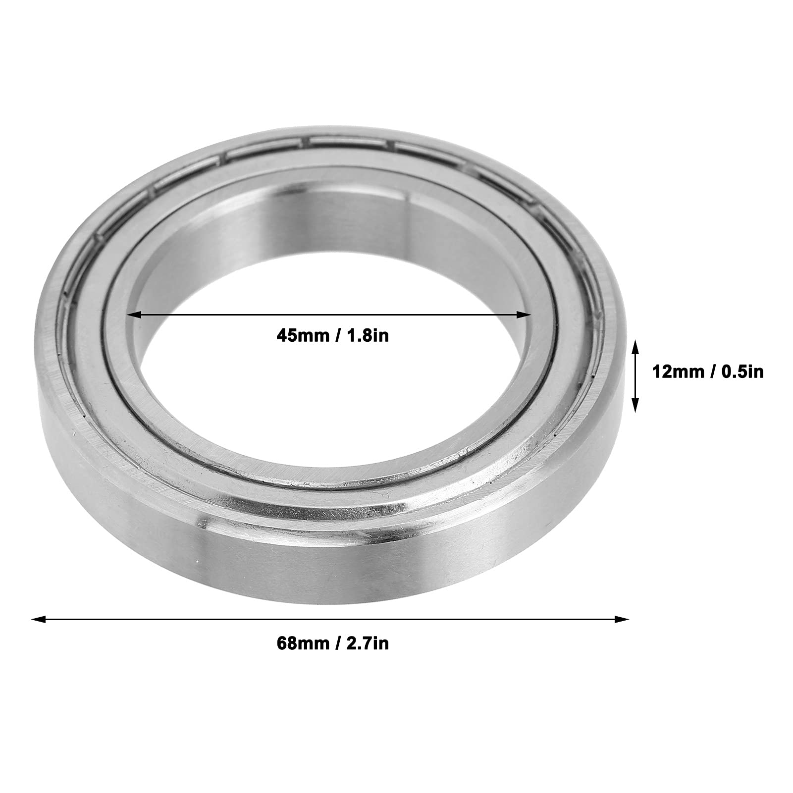 10 piezas de rodamientos de bolas de acero inoxidable para patinetes y patines en línea S6909Z, 45x68x12 mm, rodamientos silenciosos de alta velocidad con doble blindaje para