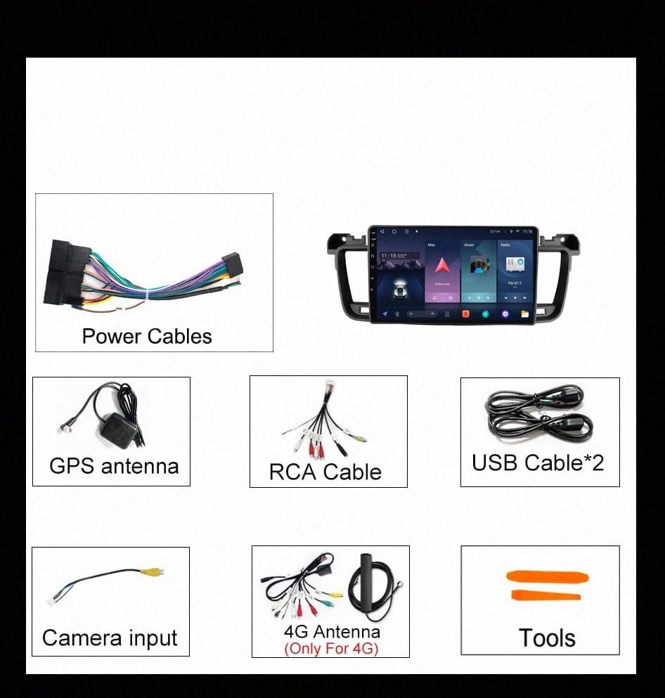 Autoradio touchscreen para Peugeot 508: viaja conectado con GPS y Bluetooth manos libres 3