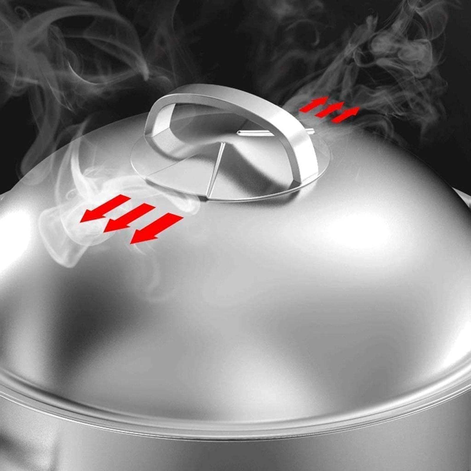 PURRL Padella Wok Antiaderente Con Coperchio, Manico Ergonomico, Non Facile Da Graffiare Padelle Spesse In Acciaio Inossidabile Padelle Pentole little surprise