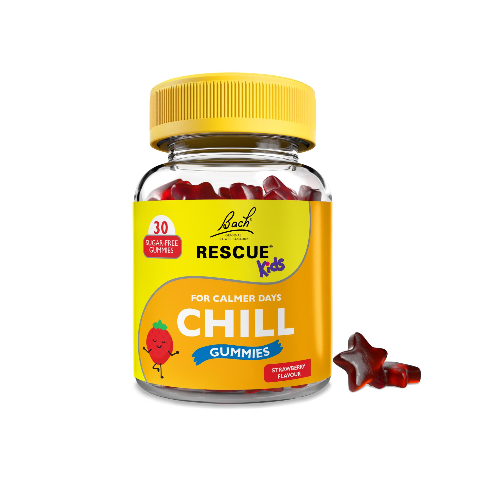 RESCUE Kids Chill Gummies | Strawberry Flavour | Gentle Support for Growing Emotions | Bach™ Original Flower Essences | 30 Vegan Gummies