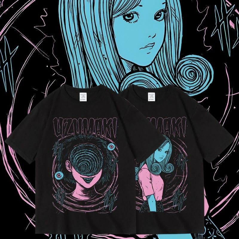 Amazon.co.jp: 伊藤 潤二 Tシャツ 夏服 綿 半袖 うずまき 双一 グッズ