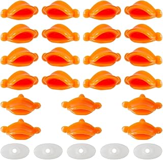DICOSMETIC 50Pcs 25mm/0.98" Plastic Duckbills Duck Mouth Craft Doll Mouth with Spacer Orange Safety Mouth Dolls Duck Doll Beak Accessories for DIY Puppet Plush Animal Making