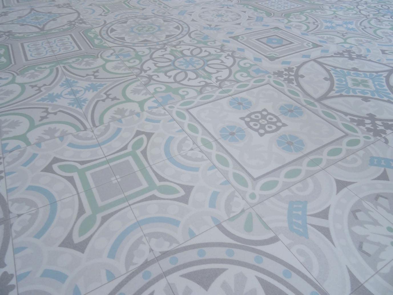 Pavimento de PVC en diseño retro, Corte (2m de ancho / 3m de largo)