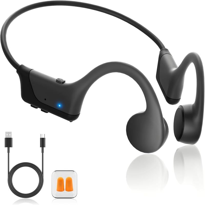 Nuevos auriculares de conducción ósea, Bluetooth 6.0, IPX5 a prueba de agua, 8H Playtime, auriculares deportivos ligeros y cómodos para correr, gimnasia, ciclismo, entrenamiento, auriculares inalámbricos a prueba de sudor