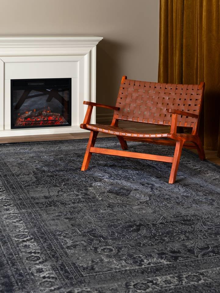 RugVista Jacinda, Alfombra, Alfombras Modernas, 200 x 140 cm, Rectangular, Pelo Corto, Sala de Estar, Comedor, Dormitorio, Cocina, Limpieza en seco, Oeko_Tex_100, Charcoal