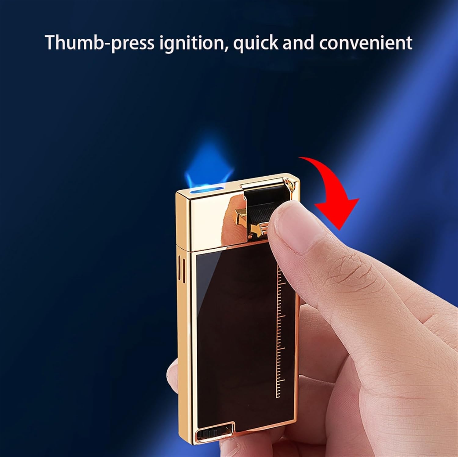 Torch Lighter, Rocker Ignition Switch, Rechargeable Butane Lighter, Windproof Lighter, Metal Portable Lighter for Barbecue Camping Boyfriend Gift(C)
