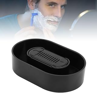 Limpiador de afeitadora, limpiador de maquinilla de afeitar, herramienta de limpieza de afeitar portátil para cortador de barba manual, práctico enjuague para recortadora de barba, limpiador de