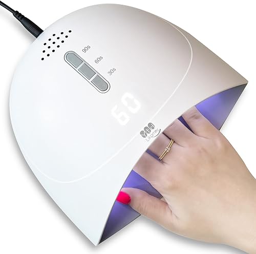 YTD Likomey Lámpara de curado LED UV, secado rápido de 36 W, secadora de uñas suave compacta con base desmontable y ajuste de temporizador, para
