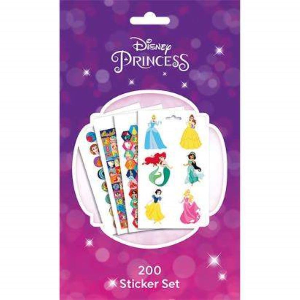 Pyramid International Multicolor Disney Princess Sticker Set For Kids – 200+ Colorful Stickers For Scrapbooking, Arts & Crafts, Party Favors & Creative Fun