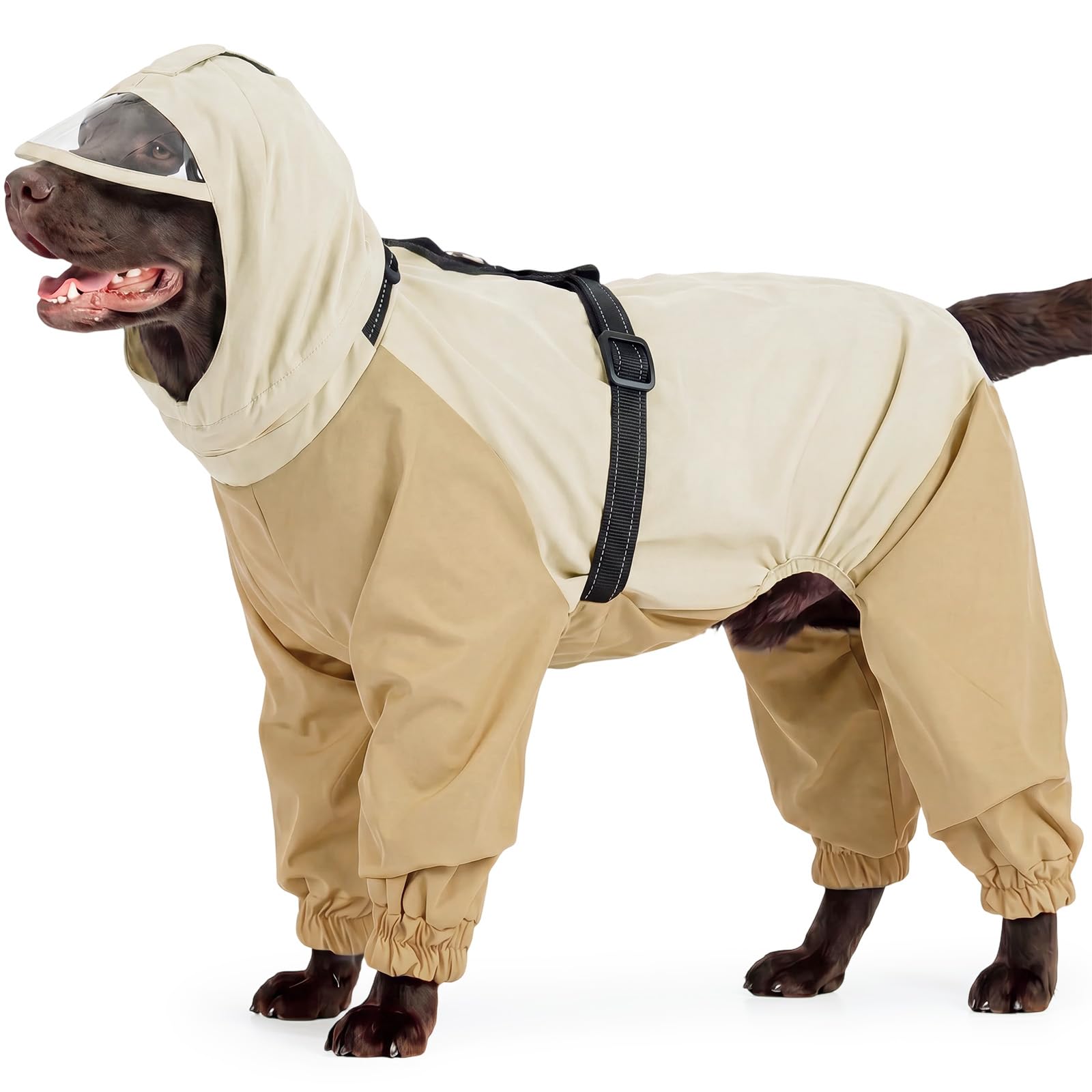 Nanaki Waterproof Dog Raincoat-Built in Harness & Removal Hood Rain Coats