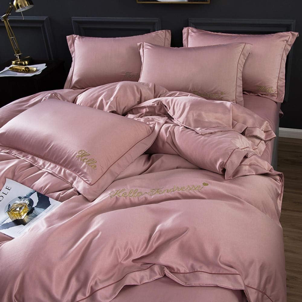 スーパーキング羽毛布団カバーセット、ウォッシュドシルク4ピースシルクベッドリネン寝具、シングル羽毛布団カバー、キングサイズクリスマス