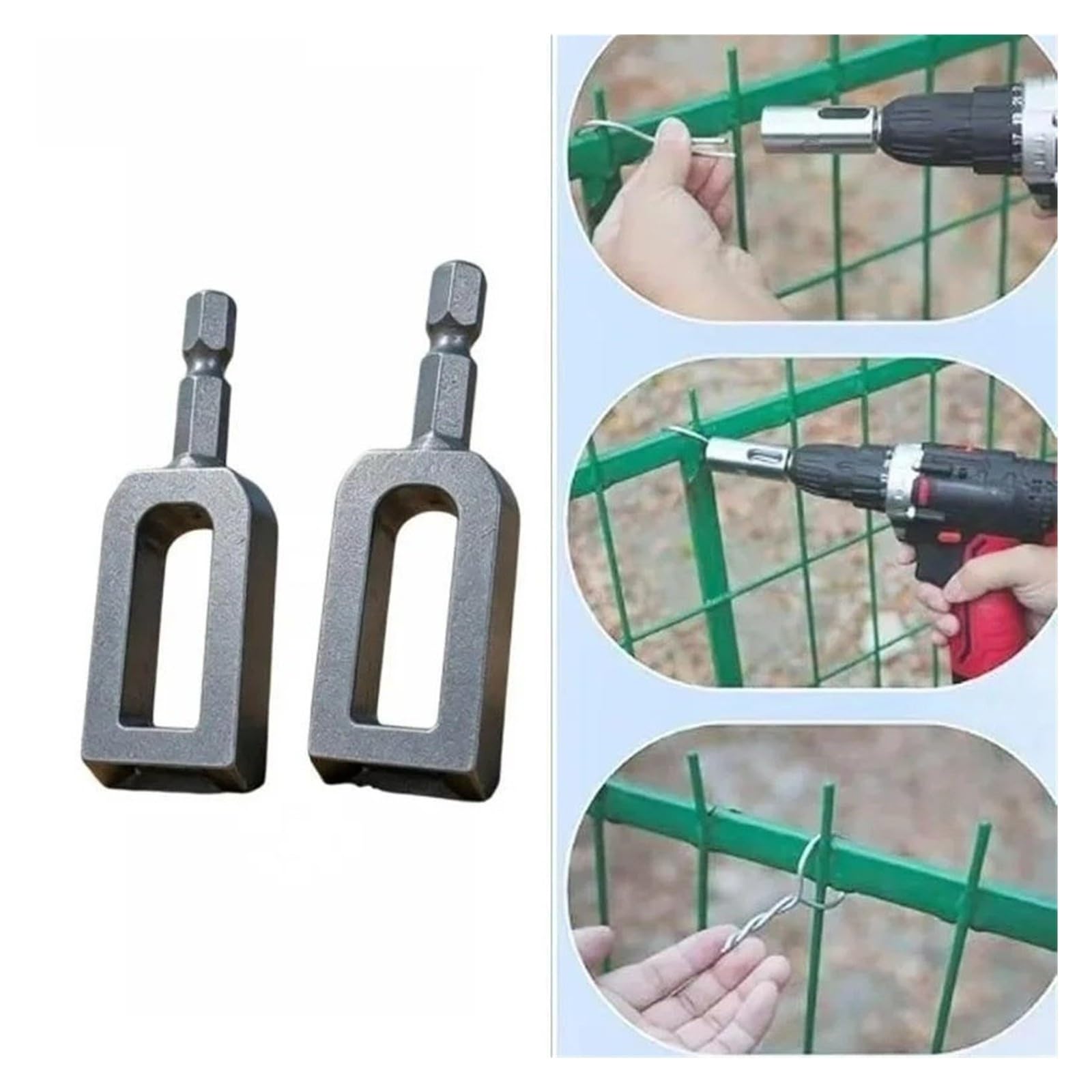 Drill Wire Twister for 9&11 Fence Tying Electric Chuck Chain Link Twist Sleeve(A3)