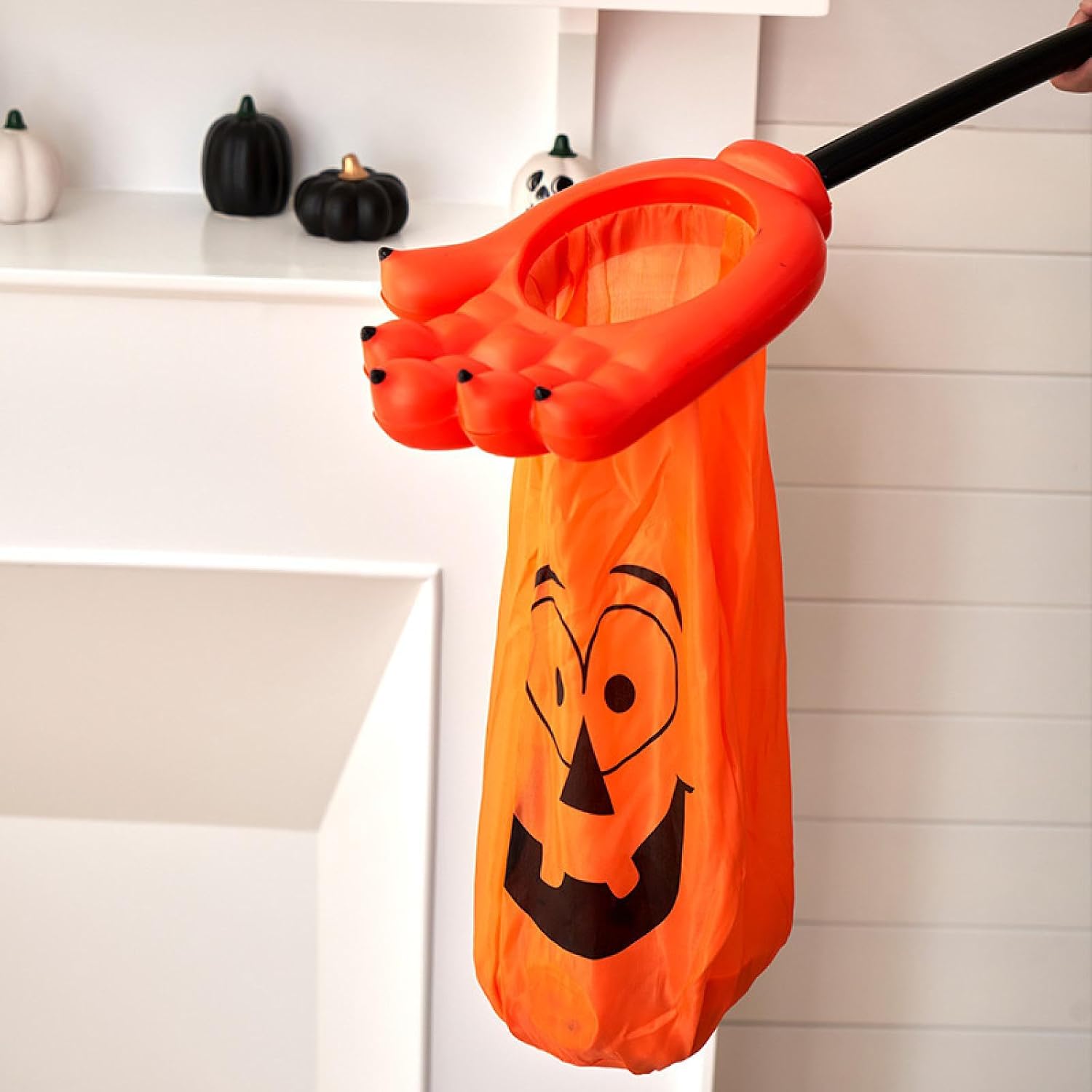 Halloween Trick-or-Treating Candy Bags, Children's Handheld Oversized Candy Bags, Creative New Toy Decoration Props Gift Bags NonWovenPumpkinBag4pcs Black image 3