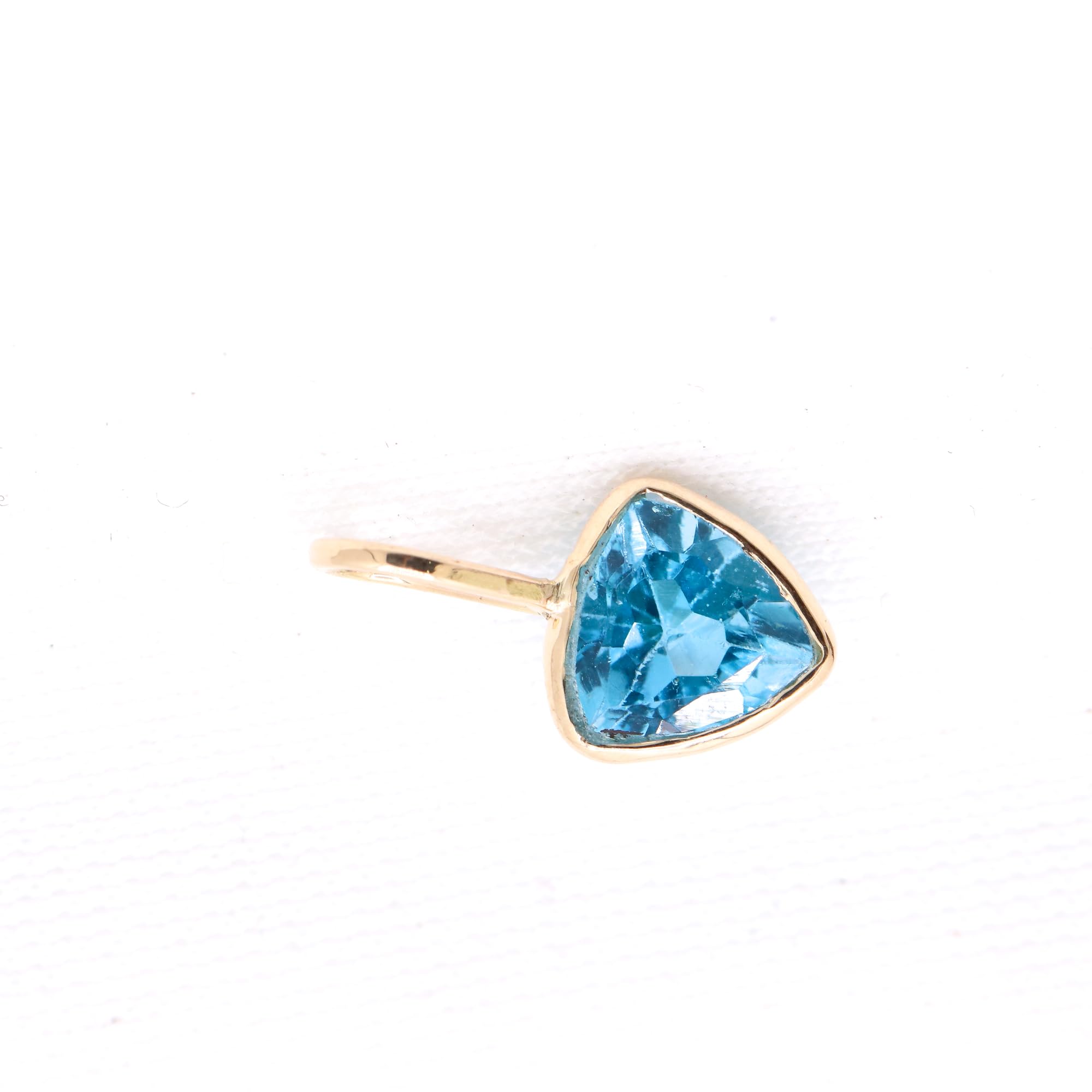 Topaz Gemstone 14K Yellow Gold Pendant Topaz Handmade Jewelry Gift For Her December Birthstone Jewelry Delicate Gold Pendant Necklace For Girlfriend, Sister-image-5