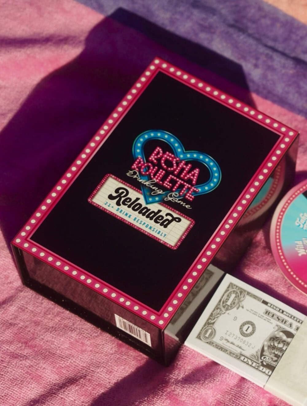 Caresha Please Resha Roulette Drinking Game Reloaded, Fun Card Games, 21+ Drinking Game Set with Spinner, Dare Cards, And Play Money, Adult Party Game for Game Nights, Birthdays, And Gathering