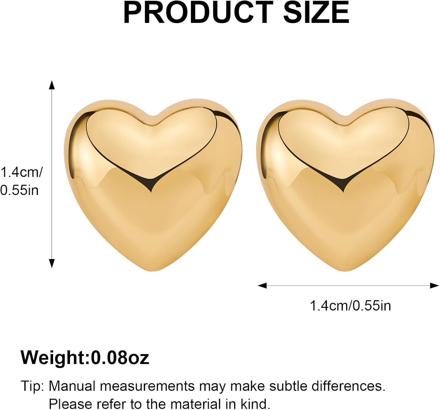 MUYAN Heart Stud Earrings for Women Love Heart Dainty Earrings Fashion Jewelry - Image 6