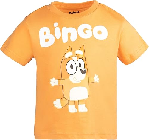 Miniatura 4 de Bluey Paquete de 3 camisetas para niños para verano, paquete de 3 camisetas de algodón para niños