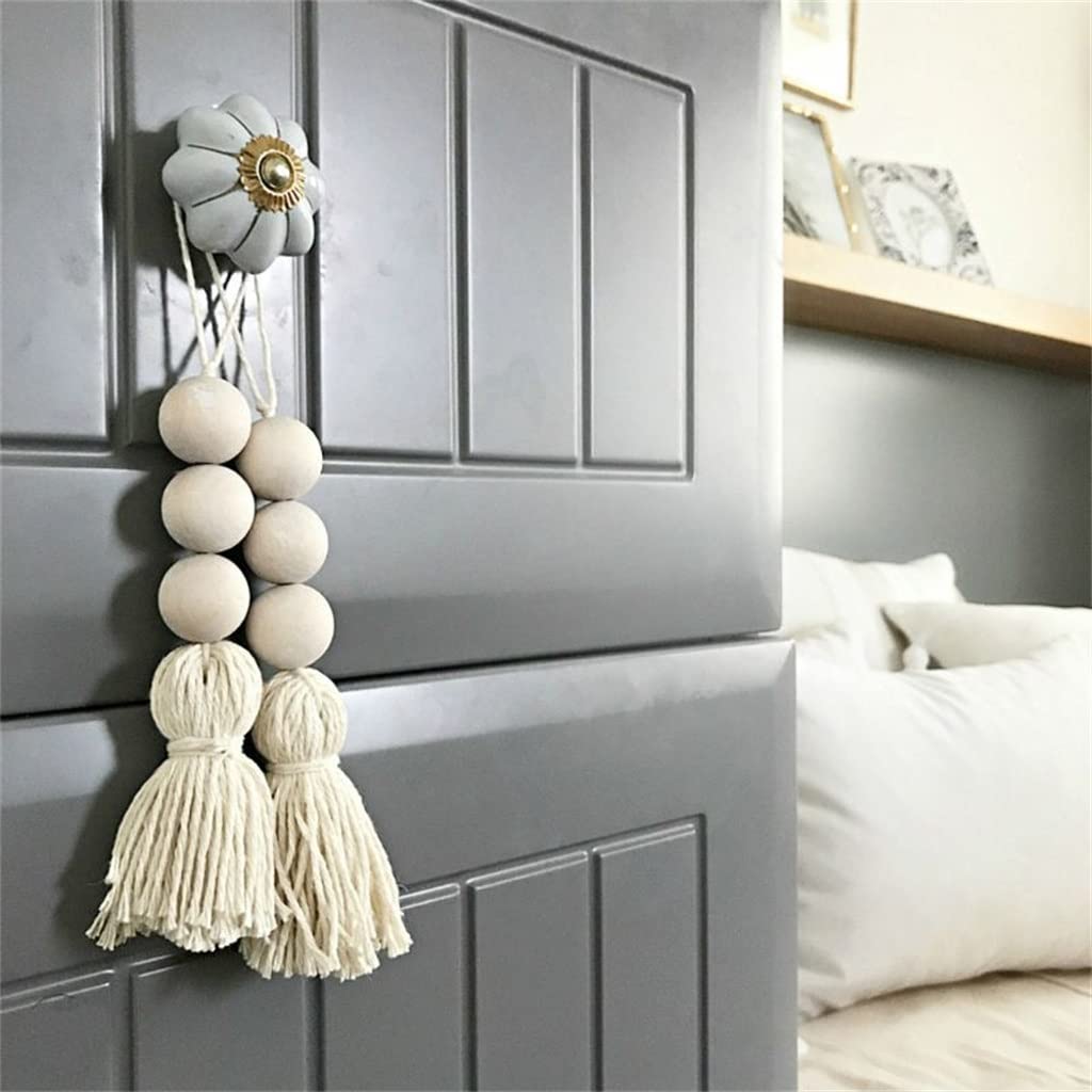 Guirlande de perles bois bebe pour suspendre au mur ou decorer un vase de salon rustique