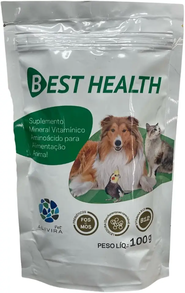 Suplemento Best Health para Cães, Gatos e Aves Alivira 100g
