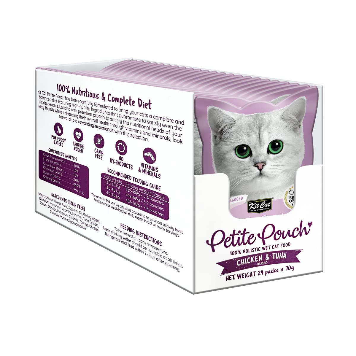Kit Cat Petite Pouch Complete & Balanced Wet Cat Food - Chicken & Tuna in Aspic 70g Pack of 24 (B0C3HXVMNJ) Amazon Price History, Amazon Price Tracker