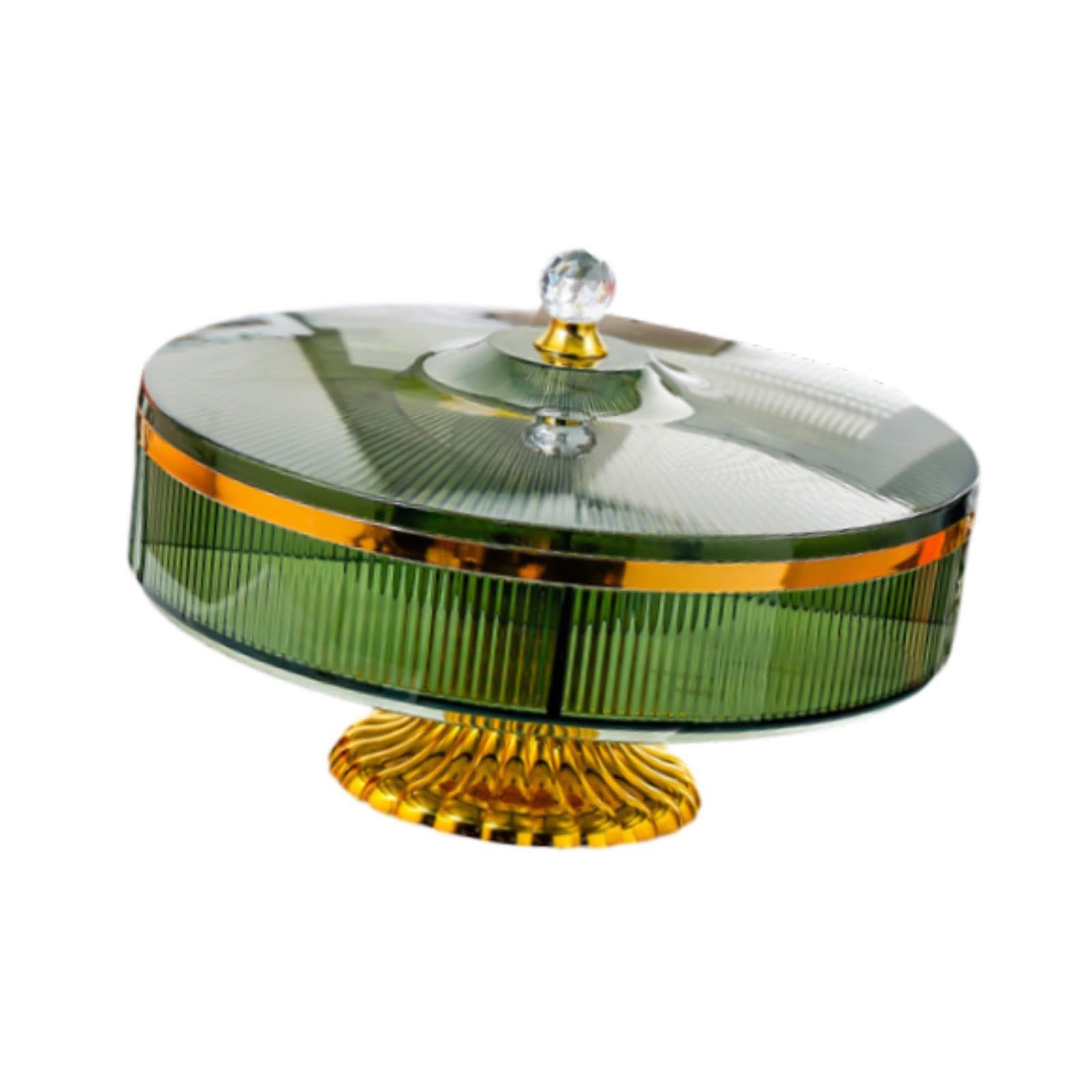 AMSLSIU Decorative Platter Footed Pastry Server Stylish Storage Solution For Nuts Fruits And Snacks Snack Serving Tray With 4 Compartments Can Store Variety