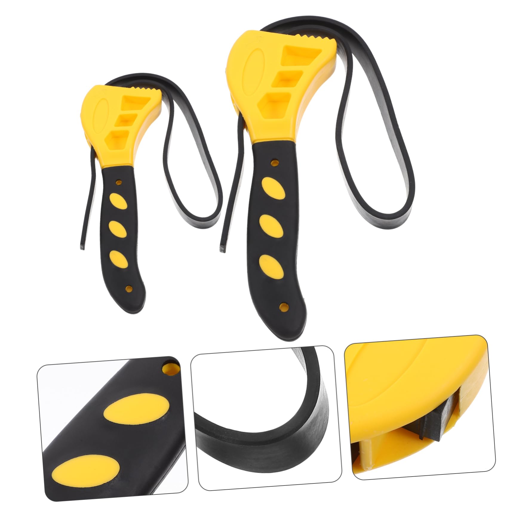 8pièces Outils De Plomberie Multifonctionnels De Clés à Courroie Réglables Pour Filtres à Huile Couleurs Jaunes Pratiques Et Ergonomiques Pour Et Professionnels