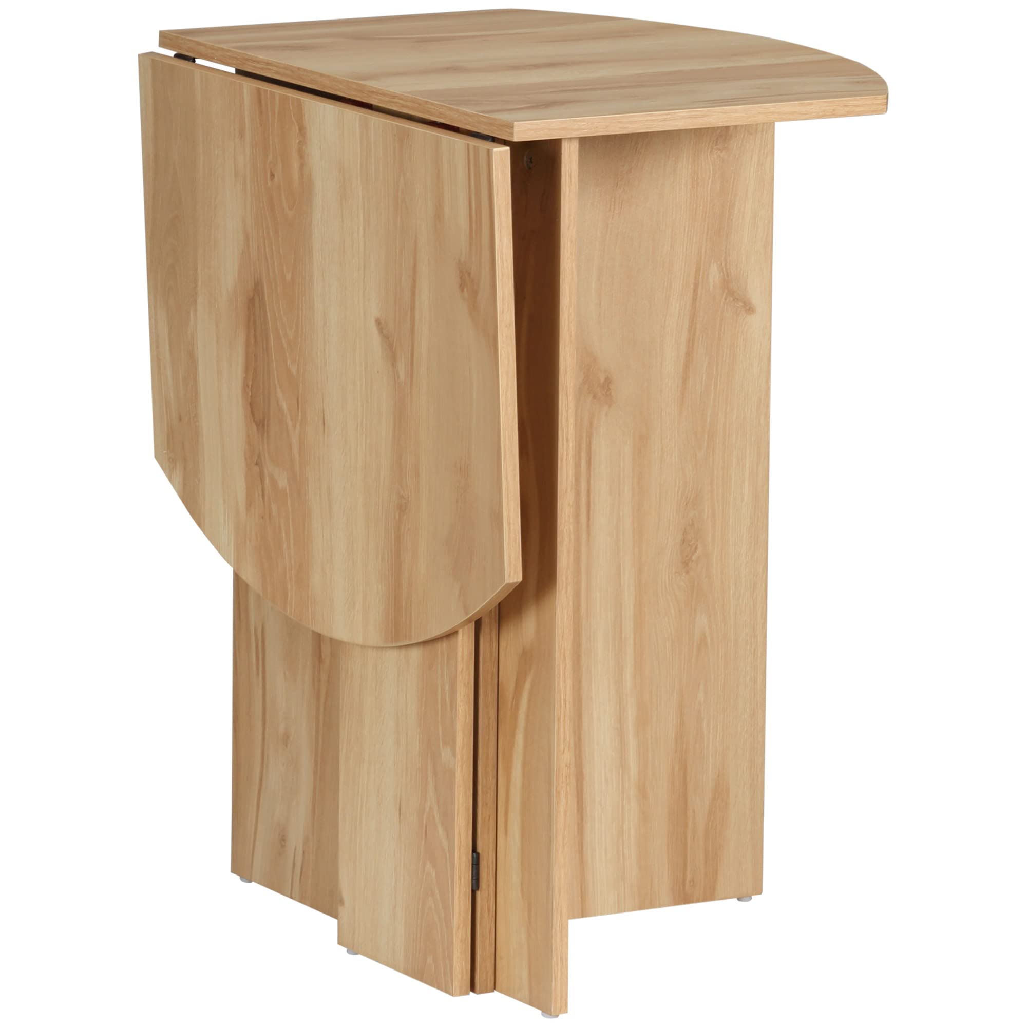 HOMCOM Tavolo da Pranzo, Tavolo Pieghevole Salvaspazio da Cucina e Soggiorno in Legno 90x60x74cm, Quercia