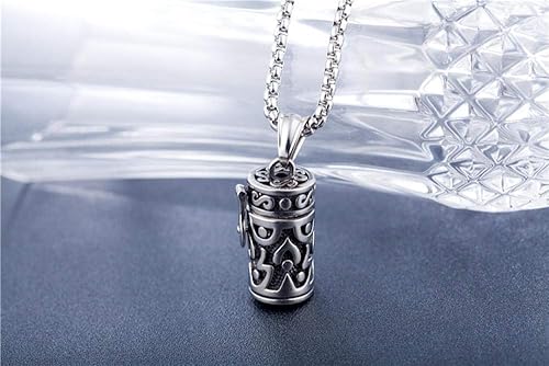 Miniatura 3 de Ataúdes Y Urnas,Artículos Conmemorativos El Collar Colgante De Acero Titanio del Animal Doméstico del Ataúd Se Puede Abrir