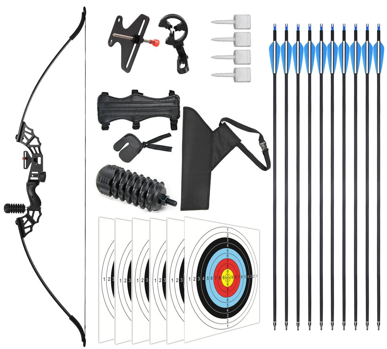 Buy AUVIM Takedown Recurve Bow and Arrow Set 40lb Aluminum Alloy Riser