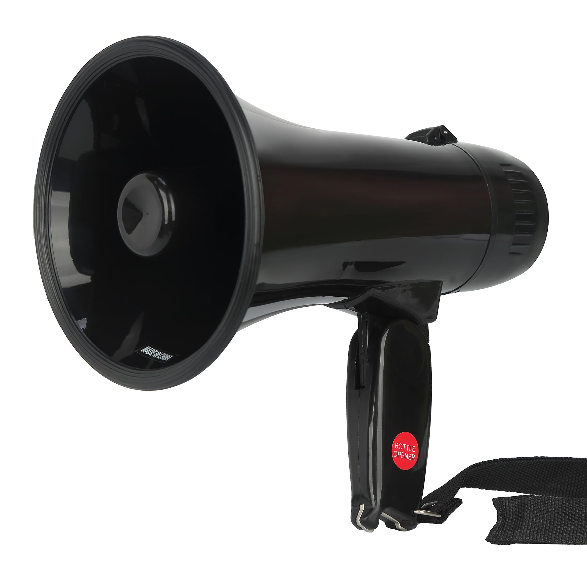 B S 20 watt Megaphone with Foldable Handle, 4 Mode, for Dog Walking,Christmas Party,Teacher,Coaches,Emergency with Bottle Opener