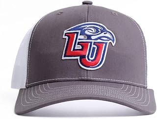 NCAA Collegiate Custom Embroidered Patch Charcoal and White Trucker Hat with Snapback Closure