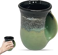 Vista 27 de Clay in Motion - Taza calentadora de manos para diestros, diseño Ocean Tide