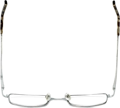 Miniatura 4 de Calabria 753-XL - Gafas de lectura rectangulares + 4.50 plateadas, para hombres y mujeres, de metal, sin distorsión de potencia, almohadillas