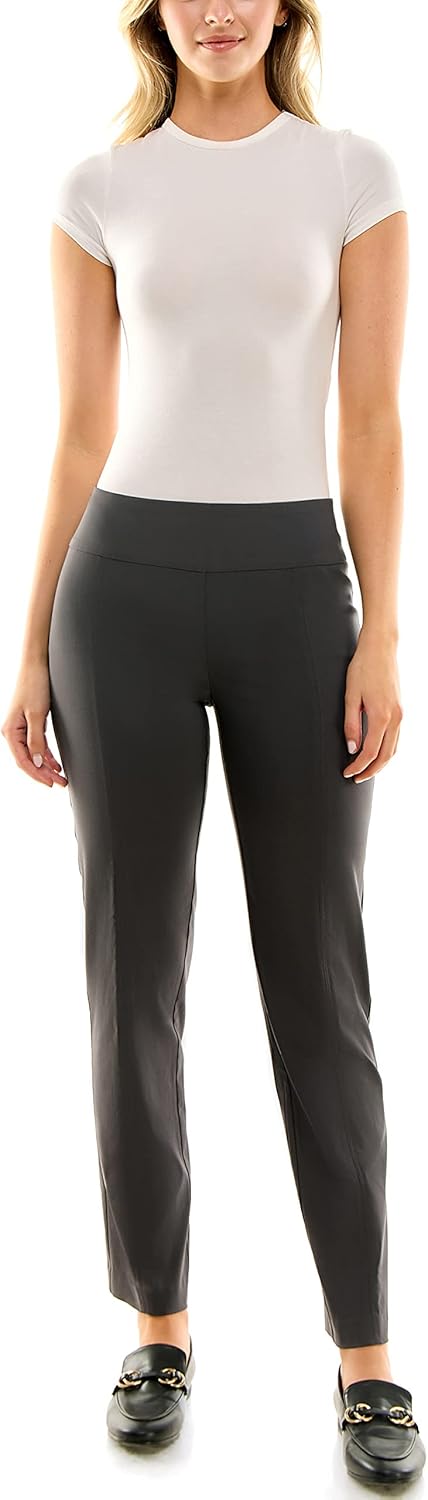 Zac & Rachel Womens Millennium Fabric Pull-on Slim Leg Pant - Plus & Petite - Image 3