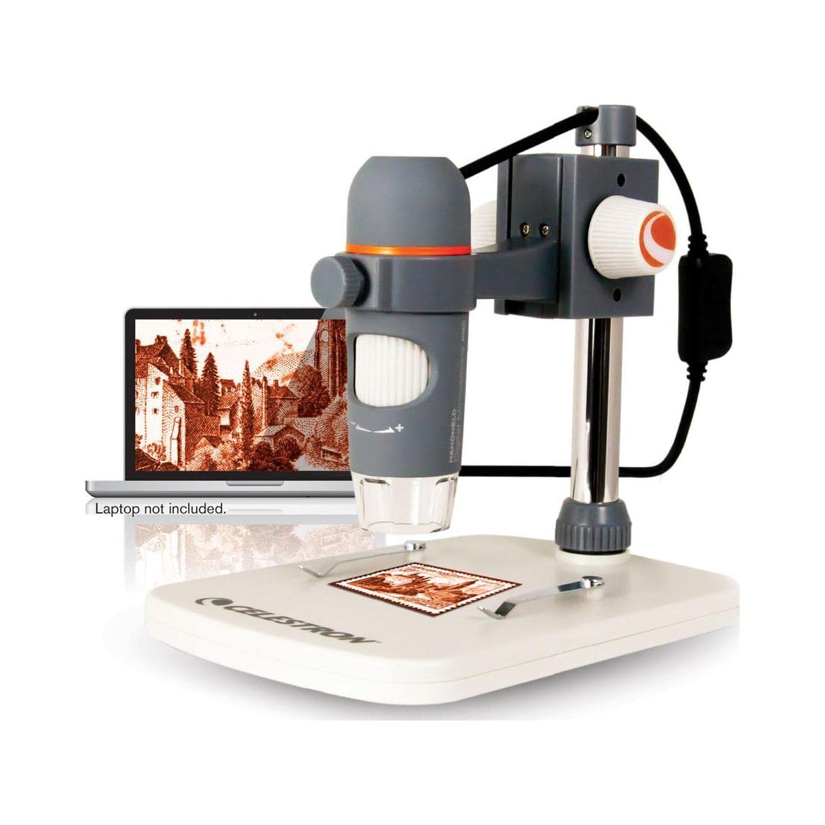 Celestron44308 Handheld Digital Microscope Pro, 20x-200x Magnification, Grey/White