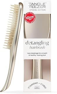 Tangle Teezer Chrome Ultimate Detangler Brush: Painless Knot Removal for Wet & Dry Hair, All Types, Reduces Breakage, Champagne Gold