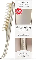 Tangle Teezer - Escova de cabelo desembaraçadora The Ultimate Detangler Chrome para todos os tipos de cabelo. Ideal para usar em fios molhados. Cor: Neo Gold