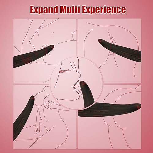 Miniatura 5 de Consolador anal de 14.5 pulgadas de largo que se siente como la piel, enorme consolador de fantasía con fuerte ventosa, consoladores de silicona