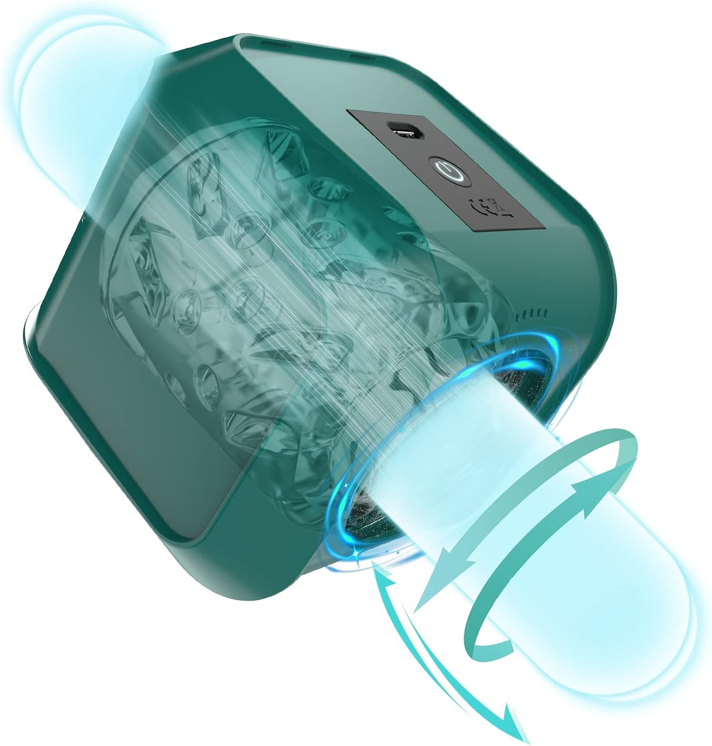 Automatic Male Masturbator, NSBAN Adult Sex Toys for Men with 7 Thrusting & Rotating Modes, Electric Pocket Pussy for Man Penis Stimulator, Dual Open Ended Masturbation Cup Male Stroker Sexual Toy