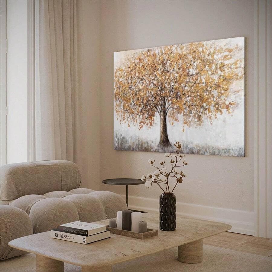 Impression sur toile de paysage d'automne grand format avec châssis - 3
