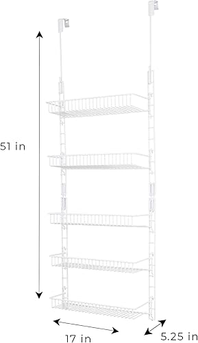 Miniatura 4 de Organizador de despensa para puerta de ProMart Dazz Contemporáneo S Blanco