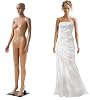 73 Inch Male Mannequin Full Body with Metal Base, Adjustable Detachable Poseable for Retail Clothing Shops, Nude