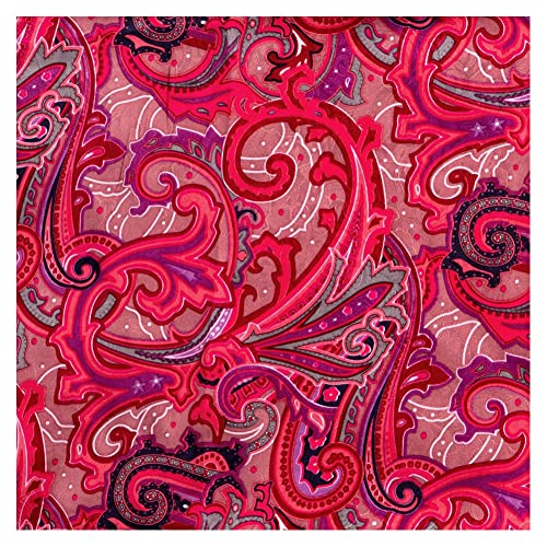 Wyoming Traders Mujeres Señoras Paisley Fruit Punch/Pink Plum Wildrag 34 Pulgadas Cuadrado Púrpura Rosa Malva Lavendar Lila