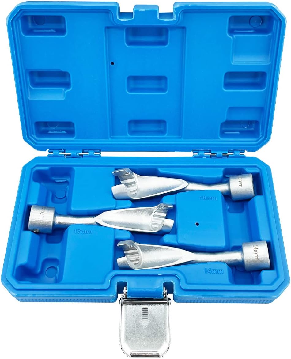 CENWOTL 3pcs Injection Line Wrench 14mm 17mm 19mm Special Wrench for