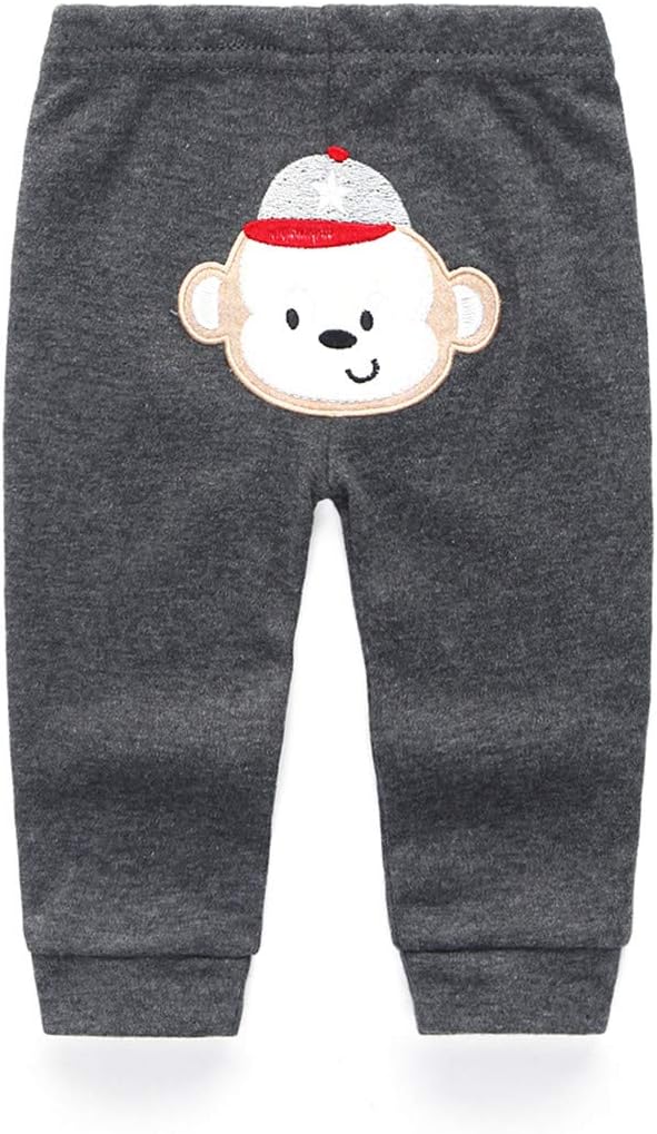 Kiddiezoom 3-Pack Newborn Pants Baby and Toddler Unisex Cotton Trousers Pants - Image 2