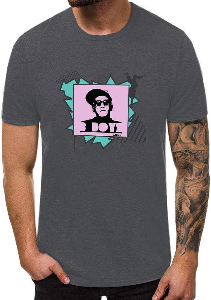 Men's T-Shirt Printing Tees T-Shirt Men's Fashion Short-Sleeved T-Shirt Summer Casual Top Men Printing Tees Shirt Short Sleeve T Shirt Blouse Sales
