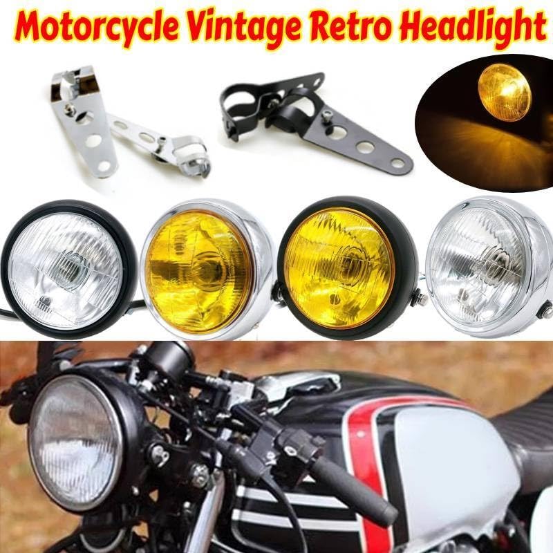Dirt Bike Reflektor Pasuje do Harley Sportster Chopper Bobber Cafe Racer Royal Enfield Scrambler 12V reflektor reflektor motocyklowy