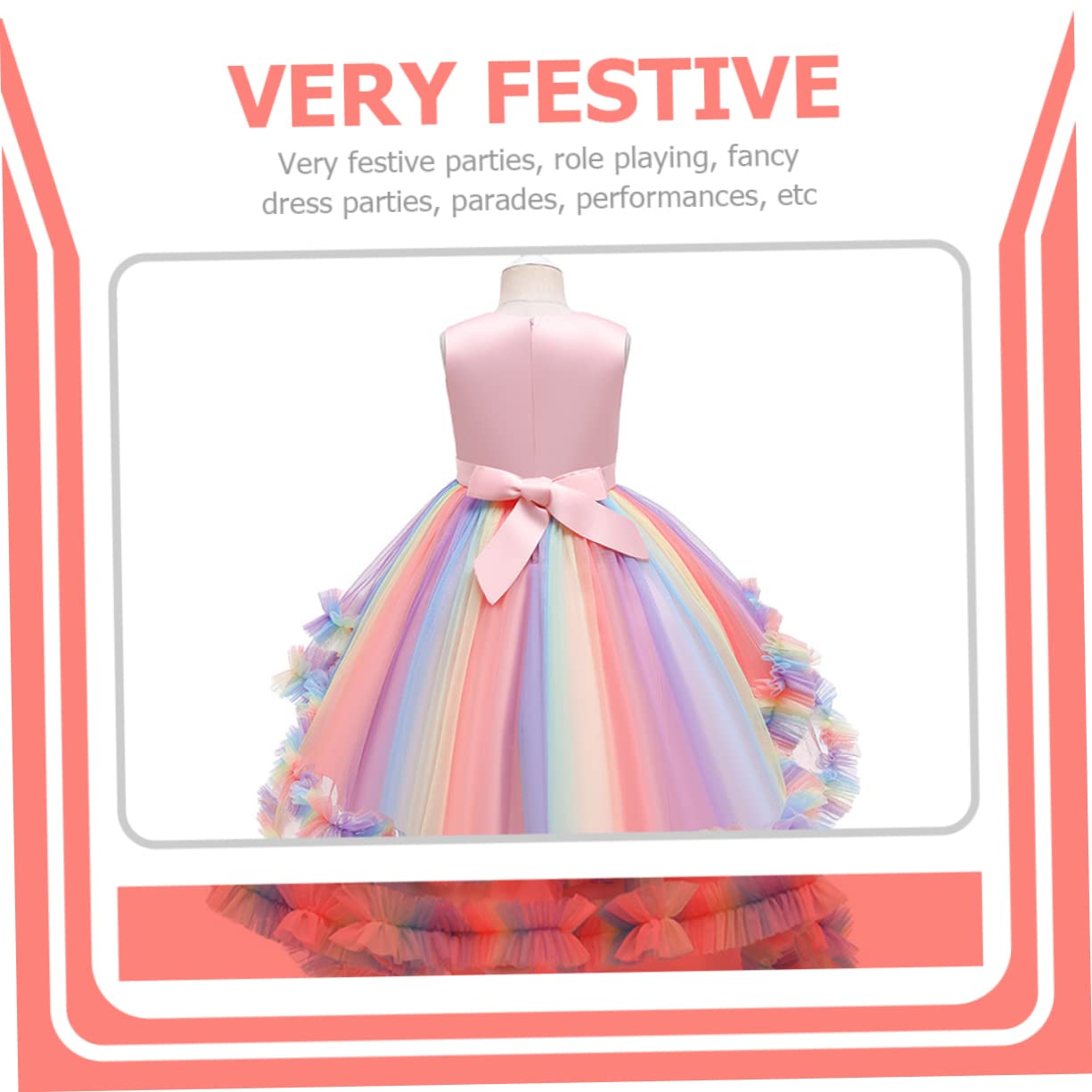 COLLBATH Tutù Abito in Paillettes Glitterate Costumi Per Bambini Abito in Tulle Per Bambina in Rete Glitterata Costume Da Ragazza Gonna Per Ragazze Da Ballo Cotone Rosa