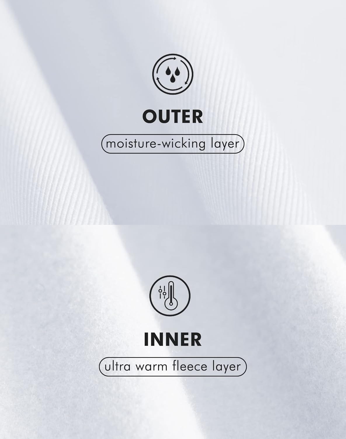 Subuteay Thermal Underwear for Women Long Johns Top & Bottom Fleece Lined Base Layer Leggings Set - Image 7